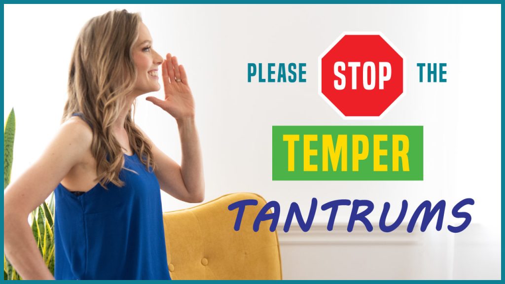 mom shouting please stop the temper tantrums Kimberly Muhtar Renewed Mama Podcast positive parenting solutions to stop the crying, screaming, hitting, breath holding children do in a temper tantrum parenting coach